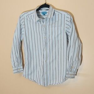 Children Place| Blue Brown and White Striped Dress Shirt Button Down Cotton